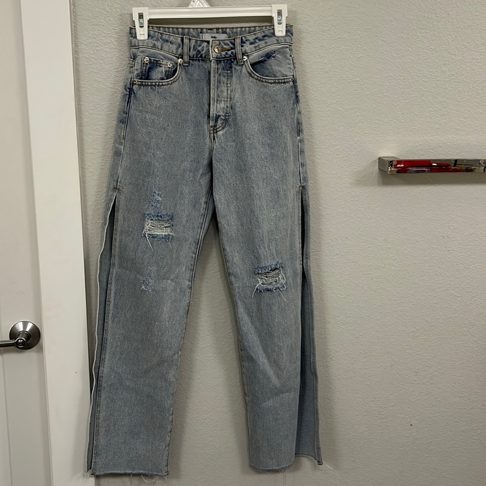 Adika Split Leg Light wash jeans